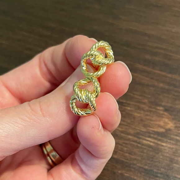 DIOR 14K Gold Maritime Post Earrings - Picture 3 of 6